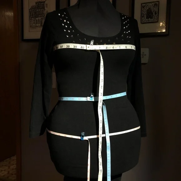 Tripp NYC Vintage 1988 Studded Nightclub Lycra Dress M - Picture 8 of 16